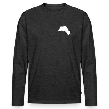 Kurdistan Region White - Men's Premium Organic Long Sleeve Shirt - heather anthracite - Front - Nico (187cm)