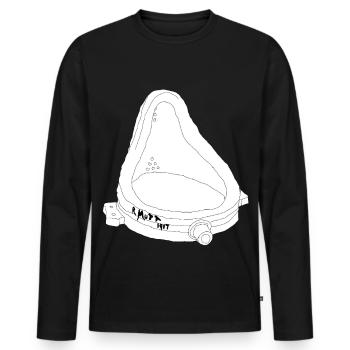 The Fountain by R. Mutt 1917 - Men's Premium Organic Long Sleeve Shirt - black - Front - Nico (187cm)