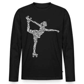 Patins à roulettes Femmes Patins à roulettes Patins à roulettes - T-shirt manches longues Premium bio Homme - noir - Devant - Nico (187cm)