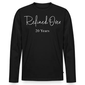 Refines in 20 Years Birthday Gift Idea - Men's Premium Organic Long Sleeve Shirt - black - Front - Nico (187cm)