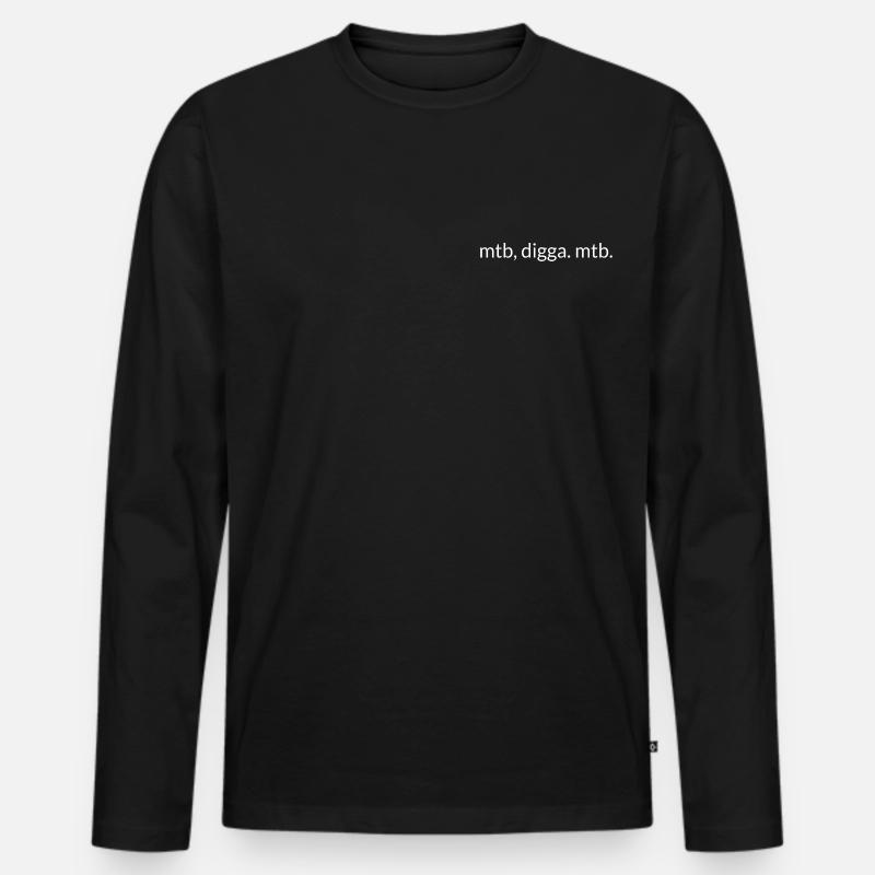 mtb, digga. mtb. - Männer Premium Bio Langarmshirt - Schwarz