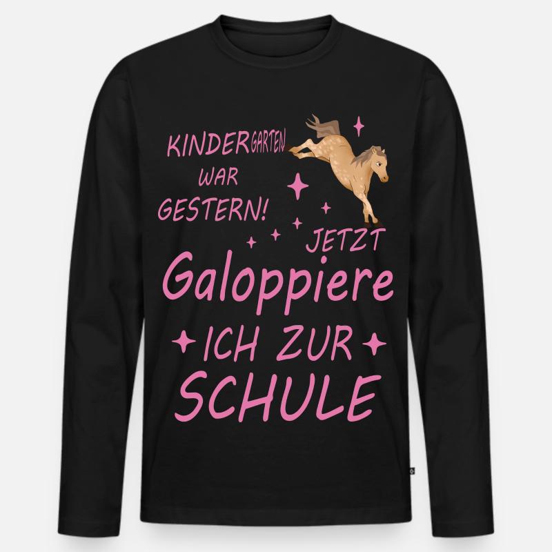 Kindergarten War Gestern - Männer Premium Bio Langarmshirt - Schwarz