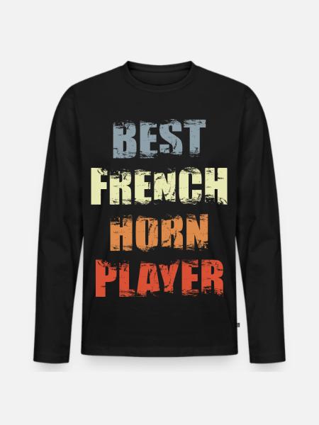 Bester Waldhornist - Männer Premium Bio Langarmshirt - Schwarz