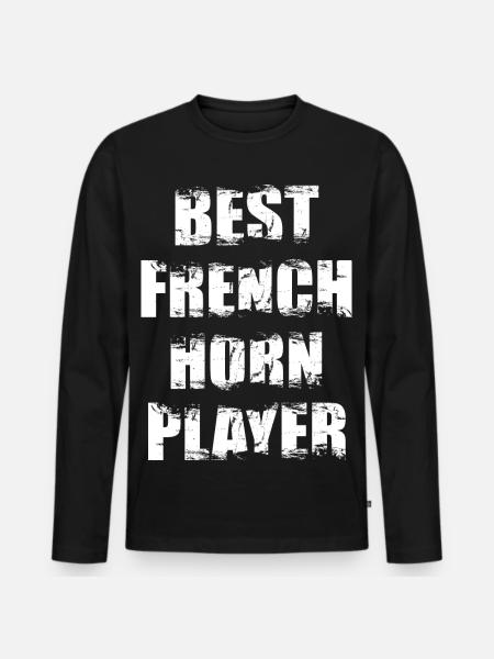Bester Waldhornspieler - Männer Premium Bio Langarmshirt - Schwarz