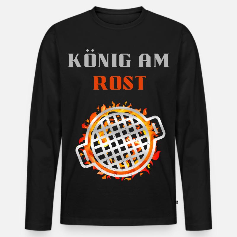 könig am rust - Männer Premium Bio Langarmshirt - Schwarz