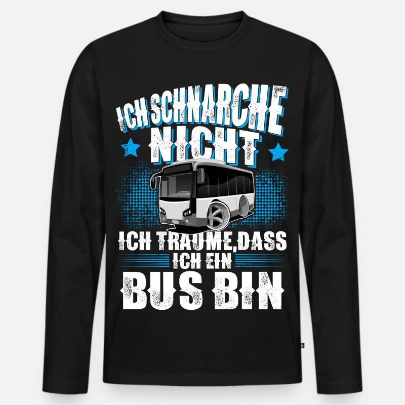 Busfahrer - Männer Premium Bio Langarmshirt - Schwarz