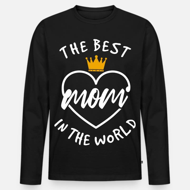 Die beste Mutter der Welt - Männer Premium Bio Langarmshirt - Schwarz
