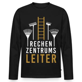 Rechenzentrumsleiter Computer EDV PC IT Nerd - Männer Premium Bio Langarmshirt - Schwarz - Vorne - Nico (187cm)