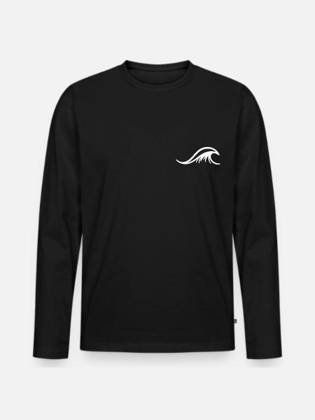 Wave Sea Ocean Water - Men's Premium Organic Long Sleeve Shirt - black