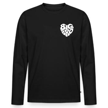 Big Bro - Men's Premium Organic Long Sleeve Shirt - black - Front - Nico (187cm)