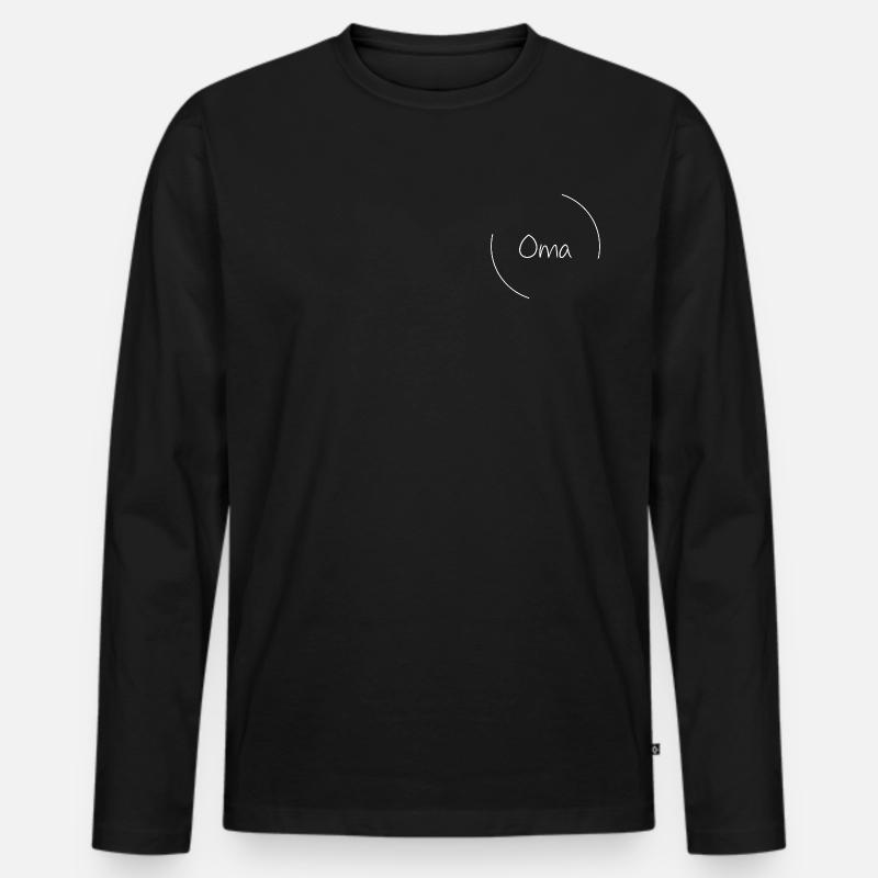 Oma - Männer Premium Bio Langarmshirt - Schwarz