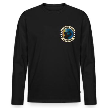 Flunky Ball Légende drôle de jeu à boire motif - T-shirt manches longues Premium bio Homme - noir - Devant - Nico (187cm)