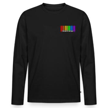 Proud to be Gay Pride LGBT Pride Gay Cadeau - T-shirt manches longues Premium bio Homme - noir - Devant - Nico (187cm)