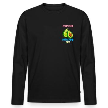 Futurs parents Mamacado et Papacado Bébé 2022 - T-shirt manches longues Premium bio Homme - noir - Devant - Nico (187cm)
