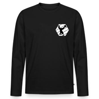 B-Boy Breakdance Street Art Danseur de break dancer - T-shirt manches longues Premium bio Homme - noir - Devant - Nico (187cm)