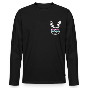 Rapmusk Lapin cool Hip Hop Lapin - T-shirt manches longues Premium bio Homme - noir - Devant - Nico (187cm)