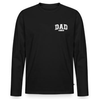 Papa 2026 – Est. Dad Moment - Männer Premium Bio Langarmshirt - Schwarz - Vorne - Nico (187cm)