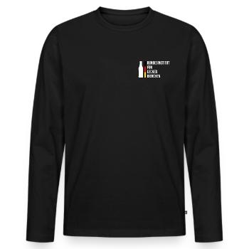 Bundesinstitut für Lecker Bierchen - Männer Premium Bio Langarmshirt - Schwarz - Vorne - Nico (187cm)