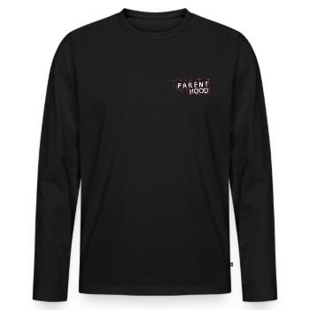 Parent Hood – Focus on parenting life - Men's Premium Organic Long Sleeve Shirt - black - Front - Nico (187cm)