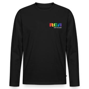 RCA ColorTrak System - T-shirt manches longues Premium bio Homme - noir - Devant - Nico (187cm)