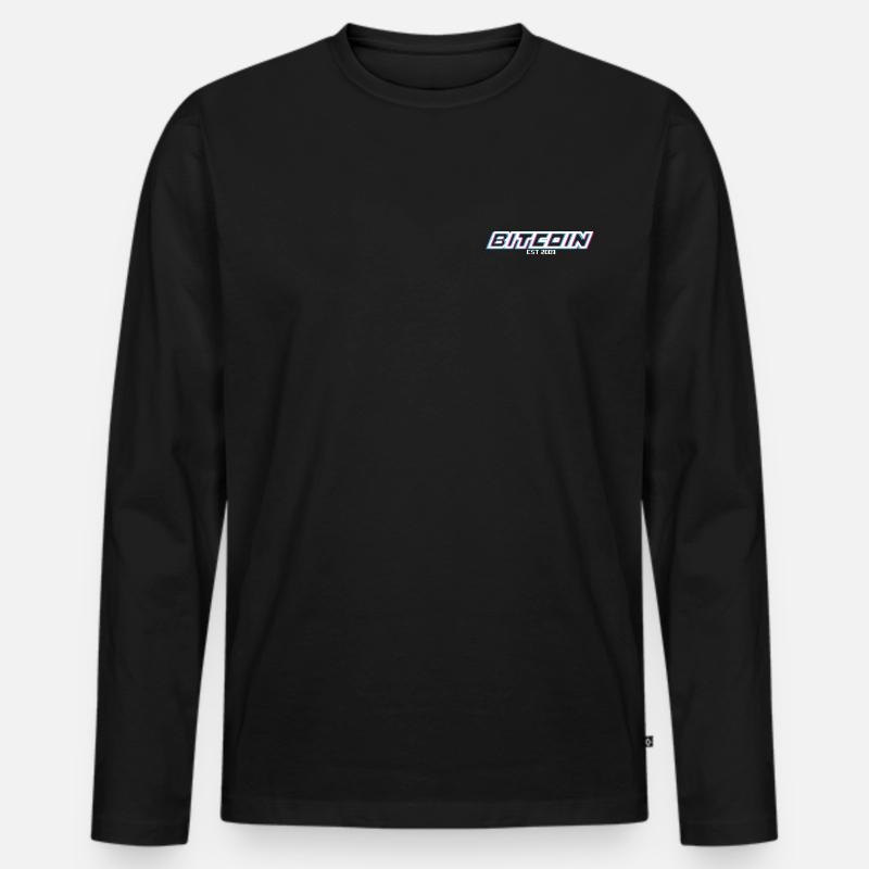 Bitcoin est 2009 - Variant - Männer Premium Bio Langarmshirt - Schwarz