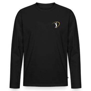 Bezeichnung Golf | Golfen | Tee Shot | Golfer - Männer Premium Bio Langarmshirt - Schwarz - Vorne - Nico (187cm)