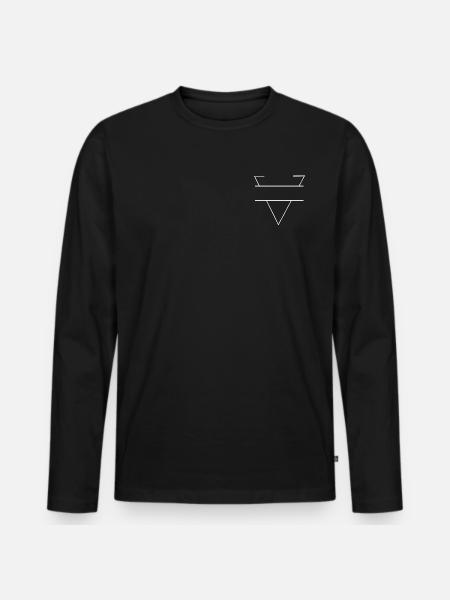 Triangle logo - Triangle shape - Men's Premium Organic Long Sleeve Shirt - black