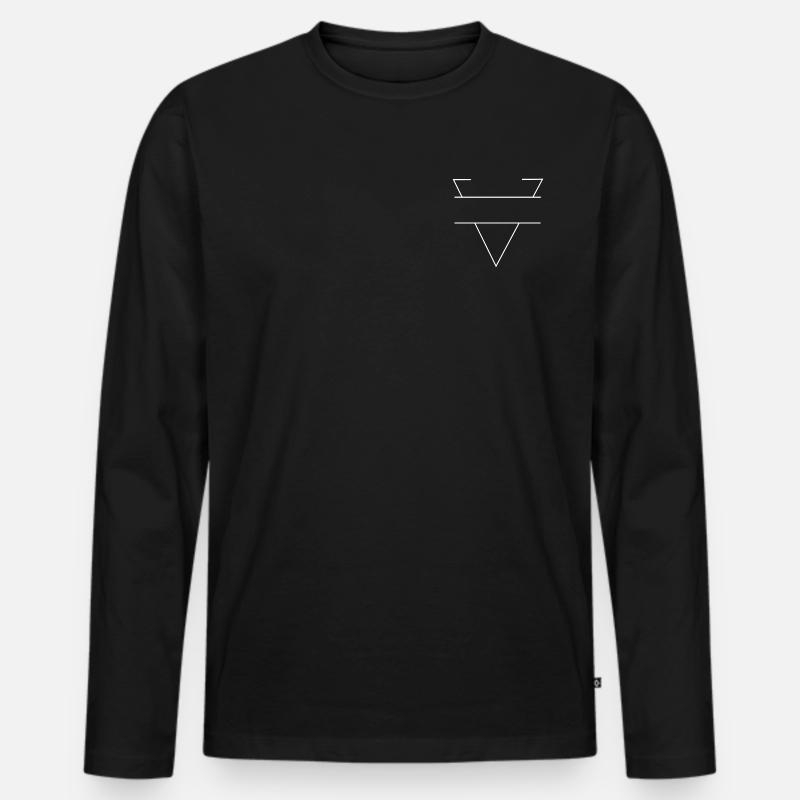 Triangle logo - Triangle shape - Men's Premium Organic Long Sleeve Shirt - black