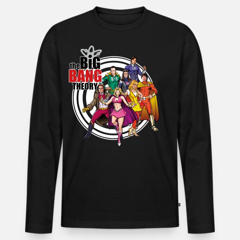 The Big Bang Theory Bazinga Comic Group - Männer Premium Bio Langarmshirt - Schwarz