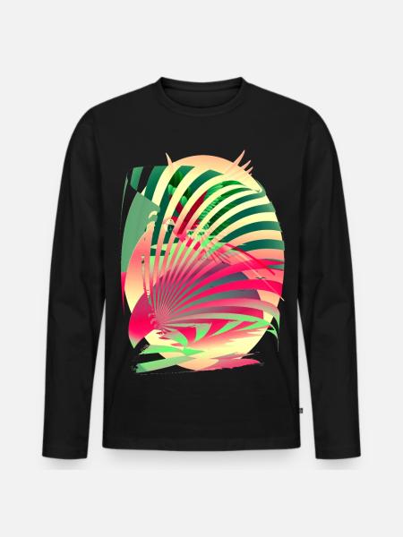 Sun Parrot Summer - Men's Premium Organic Long Sleeve Shirt - black