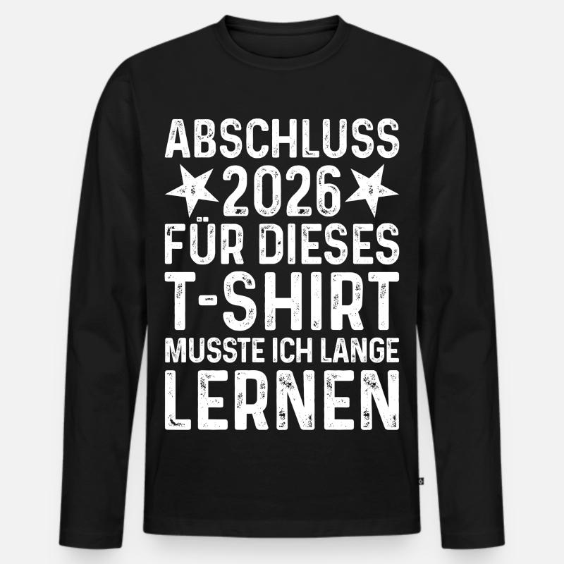 Abschluss 2026 T-Shirt - Männer Premium Bio Langarmshirt - Schwarz