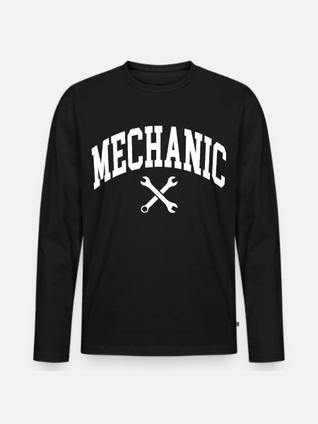 Mécanicien - T-shirt manches longues Premium bio Homme - noir