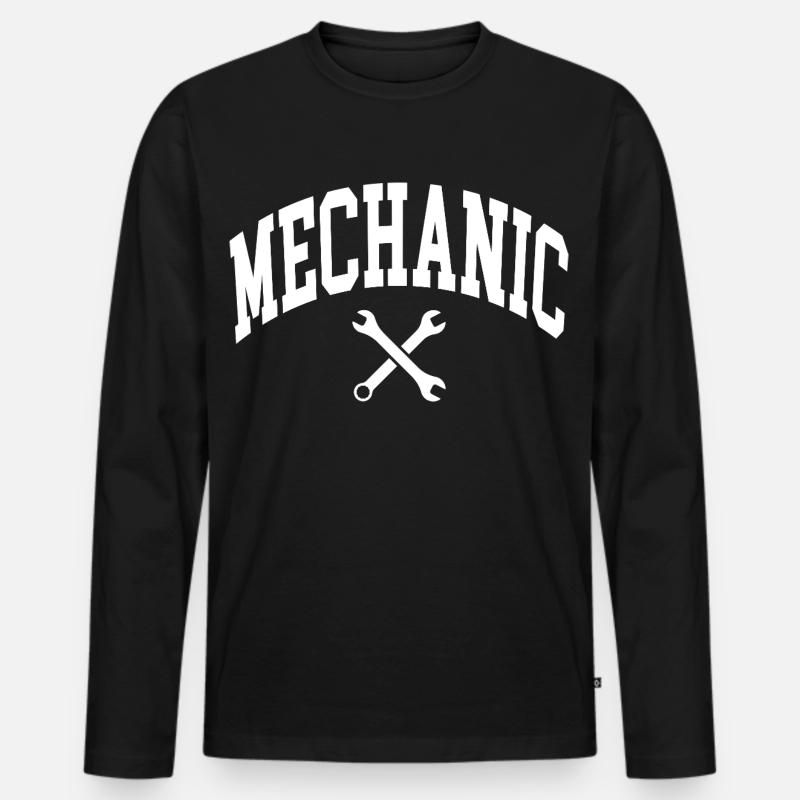 Mechaniker - Männer Premium Bio Langarmshirt - Schwarz