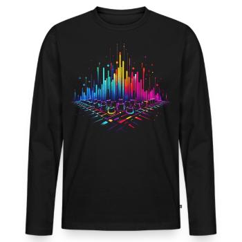 Elektronische Musik Equalizer Mischpult - Männer Premium Bio Langarmshirt - Schwarz - Vorne - Nico (187cm)