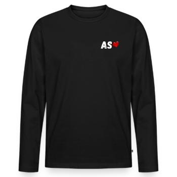 AS De Cœur - T-shirt manches longues Premium bio Homme - noir - Devant - Nico (187cm)