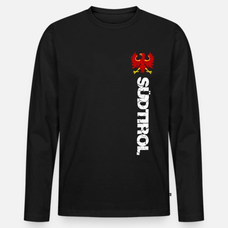 Südtirol - Männer Premium Bio Langarmshirt - Schwarz