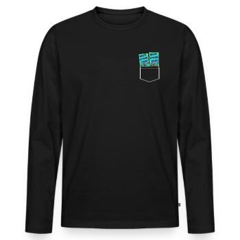Guest Pass - Men's Premium Organic Long Sleeve Shirt - black - Front - Nico (187cm)