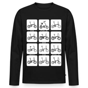 TO FOLD OR NOT TO FOLD (invert) - Men's Premium Organic Long Sleeve Shirt - black - Front - Nico (187cm)