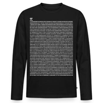 Number, PI, 3.14, mathematics, π - Men's Premium Organic Long Sleeve Shirt - black - Front - Nico (187cm)