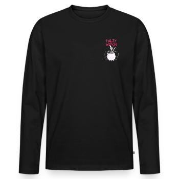 Sorcière salée Hexenkessel Chaudron Skelett Squelette - T-shirt manches longues Premium bio Homme - noir - Devant - Nico (187cm)