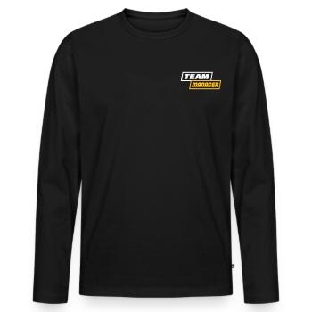 RESPONSABLE D'ÉQUIPE, CADRE - T-shirt manches longues Premium bio Homme - noir - Devant - Nico (187cm)
