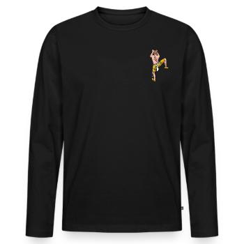 Mountaineer Climbing Climbing Wall - Men's Premium Organic Long Sleeve Shirt - black - Front - Nico (187cm)