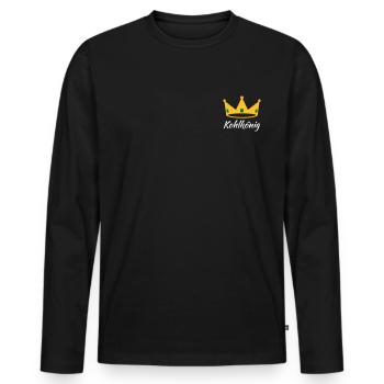 Kohlkönig Grünkohl Kohlfahrt - Männer Premium Bio Langarmshirt - Schwarz - Vorne - Nico (187cm)