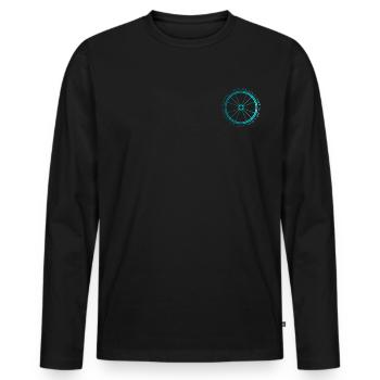 Gravel, Mountain Bike, Passion, Cycling - Men's Premium Organic Long Sleeve Shirt - black - Front - Nico (187cm)