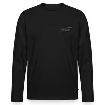 Gravel, Mountain Bike, Passion, Cycling - Men's Premium Organic Long Sleeve Shirt - black - Front - Nico (187cm)