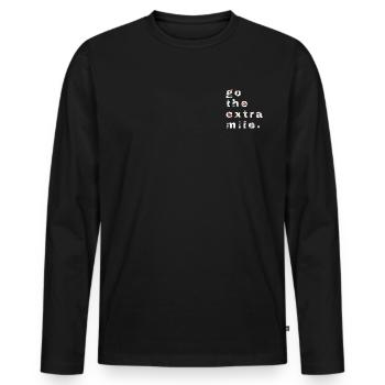 Gravel, Mountain Bike, Passion, Cycling - Men's Premium Organic Long Sleeve Shirt - black - Front - Nico (187cm)