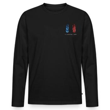 Matrix Pilule Rouge Et Pilule Bleue - T-shirt manches longues Premium bio Homme - noir - Devant - Nico (187cm)