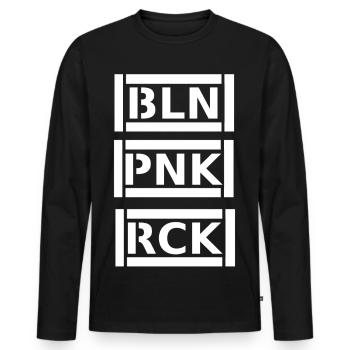 Punkrock Berlin - Männer Premium Bio Langarmshirt - Schwarz - Vorne - Nico (187cm)