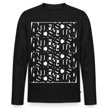 Anti-Fascism - Men's Premium Organic Long Sleeve Shirt - black - Front - Nico (187cm)
