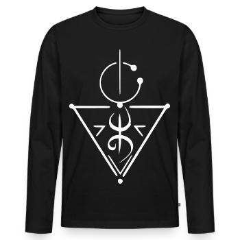 Berber Amazigh Symbol Sign - Men's Premium Organic Long Sleeve Shirt - black - Front - Nico (187cm)